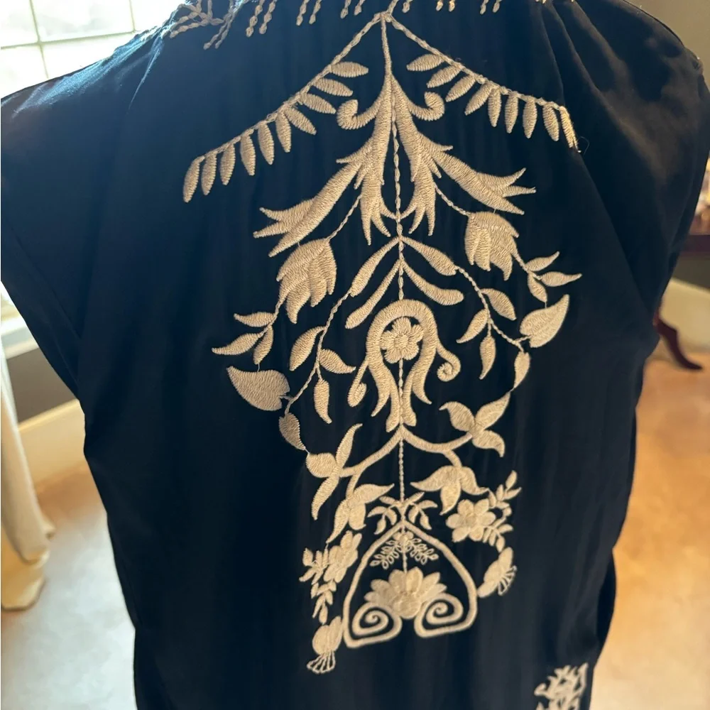 Sundance Left Bank Embroidered Velvet Cardigan Long Sleeve Black Size Small NWOT - Picture 12 of 14